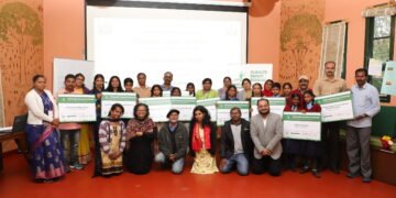 Representatives from Department of Education, Microland Foundation, Keystone Foundation, Teachers, Parents, Students & the Community deliberate on the roadmap of Climate Smart School project