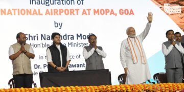 PM inaugurates at the Mopa International Airport, in Goa on December 11, 2022.