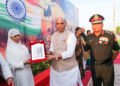 The Union Minister for Defence, Rajnath Singh at the ‘Shaurya Sandhya’ on the occasion of 75th Army Day, in Bengaluru, Karnataka on January 15, 2023.