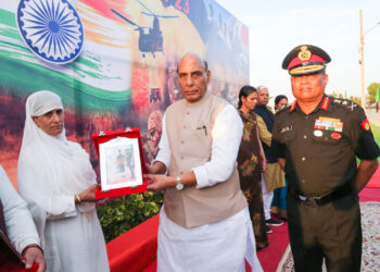 The Union Minister for Defence, Rajnath Singh at the ‘Shaurya Sandhya’ on the occasion of 75th Army Day, in Bengaluru, Karnataka on January 15, 2023.