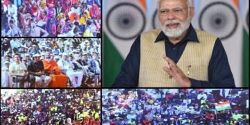 PM addresses participants of Jaipur Mahakhel via video conferencing on Fabruary 05, 2023.