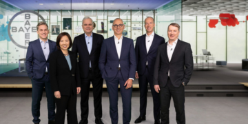 From left to right: Rodrigo Santos, Sarena Lin, Stefan Oelrich, Werner Baumann, Heiko Schipper, Wolfgang Nickl