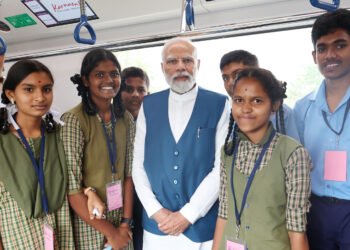 PM takes metro ride, in Bengaluru on March 25, 2023.
