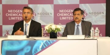 Left- Dr. Harin Kanani, Managing Director, Neogen Chemicals Ltd.; Right- Mr. Anurag Surana, Non-Executive Director, Neogen Chemicals Ltd.))