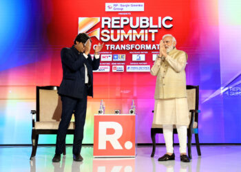 PM attends the Republic Summit, in New Delhi on April 26, 2023.