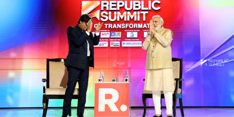 PM attends the Republic Summit, in New Delhi on April 26, 2023.