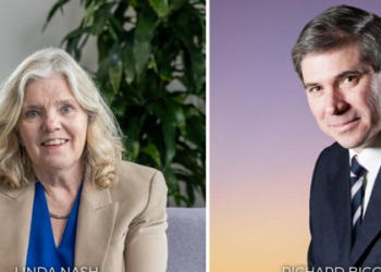 Linda Nash, Chair of Governors at King's College, UK and Richard Biggs, CEO of Global Education Ventures