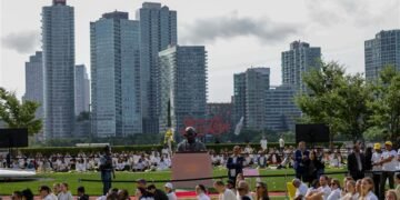 PM performs yoga at 9th annual International Day of Yoga 2023 celebrations at UN Headquarters, in New York on June 21, 2023.