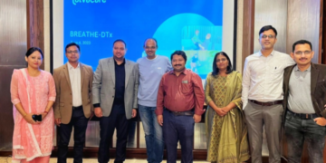 BREATHE-DTX Board | From Left to Right: Dr. Leena Mistry, Dr. Saurabh Mandilwar, Dr. Naveed Shah, Dr. Agam Vora, Dr. Atri Gangopadhyay, Dr. Pratibha Singhal, Dr. Jitendra Kotadiya, Dr. Vijay Kumar Chennamchetty