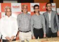 : Tenet Diagnostics Management team from left to right: Dr. Anand - Chief Radiologist; Mr. D Suresh - Chairman; 4th from left, Mr Sricharan D - Executive Director; Dr. Satish M - Chief Pathologist; Mr. Vishwanath - VP Sales. Mr. Lahari Velu, 3rd from left.