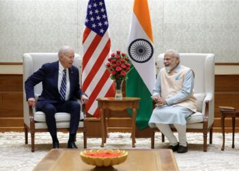 PM in a bilateral meeting with the President of the United States, Mr. Joe Biden, in New Delhi on September 08, 2023.-PIB PHOTO