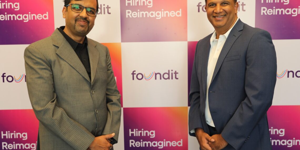 Right to Left) Sekhar Garisa, CEO and Anurag Sinha, Chief Product and Technology Officer, foundit (formerly Monster APAC & ME)