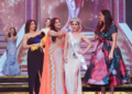 Gayatri Dave crowned 'Ms Queen of the World India' 2023 and flanked by Bhumi Pednekar & Neha Dhupia