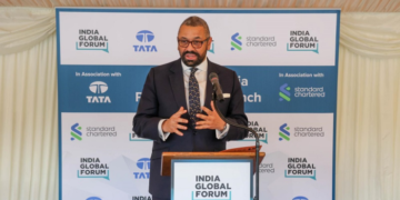 British Home Secretary James Cleverly at India Global Forum’s UK-India Parliamentary Lunch at the House of Lords :CREDIT India Global Forum