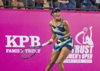 Rutuja Bhosale exults after her win.