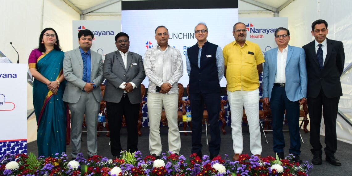 (L-R) Dr Riya Dr Shrikanth Venkatkrishnan, HOD of Rehabilitation Centre, Narayana Health, Dr Emmanuel Rupert, CEO, Narayana Health,Dinesh Gundurao, Minister of the Department of Healthand family welfare