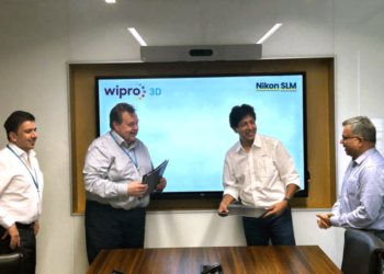 Leaders from Wipro 3D and Nikon SLM Solutions commemorate the signing of their strategic partnership in Bangalore yesterday