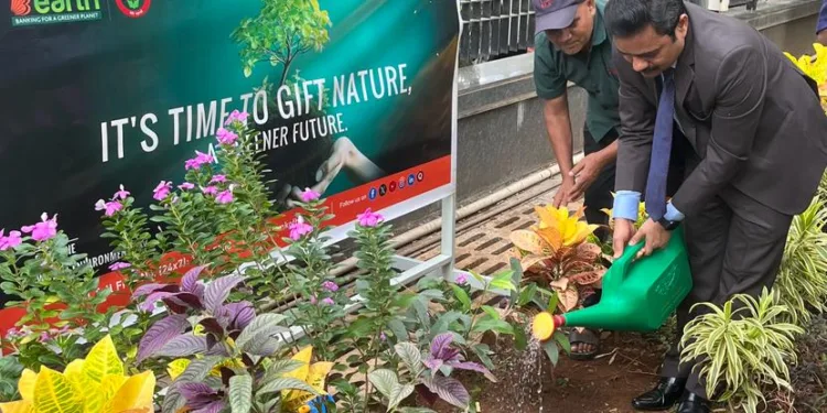 Debadatta Chand, MD & CEO, launching Bank of Baroda's plantation drive on the occasion of World Environment Day